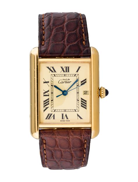 must de cartier tank watch history|cartier tank must interchangeable strap.